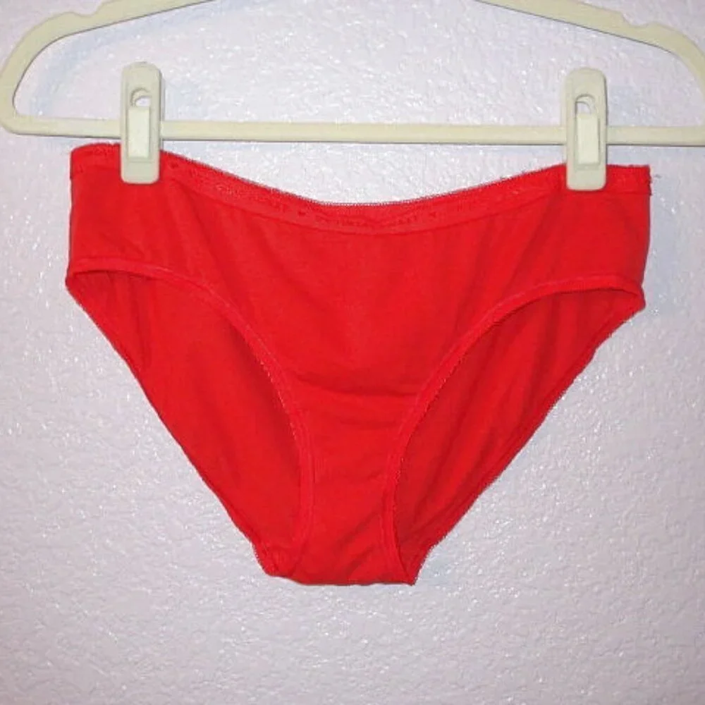 Victoria's Secret Hipster Panty Size XL Embroidered Glitter Holiday Cotton